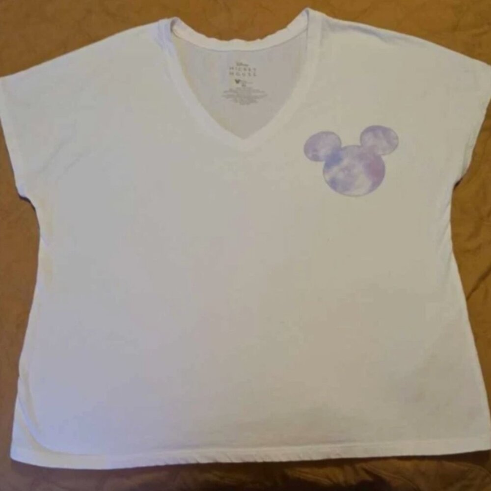 Disney Mickey Mouse Shirt Women’s Sz XL T-Shirt Short Sleeve White